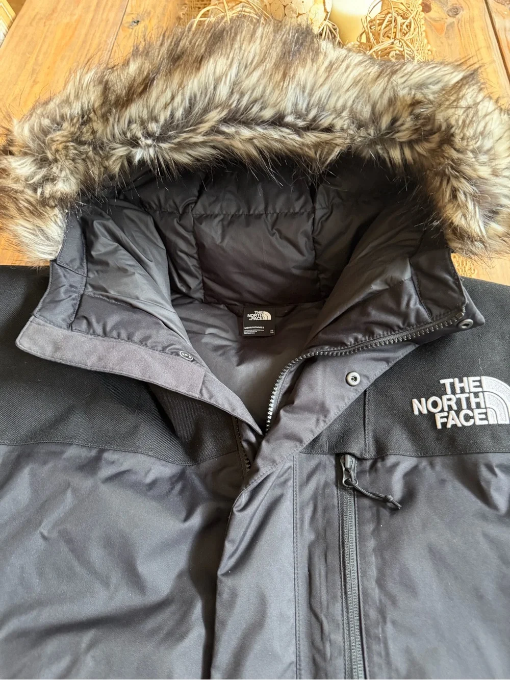 NORTH FACE MCMURDO 550 DOWN PARKA NWOT RET $400 BLACK W FUR